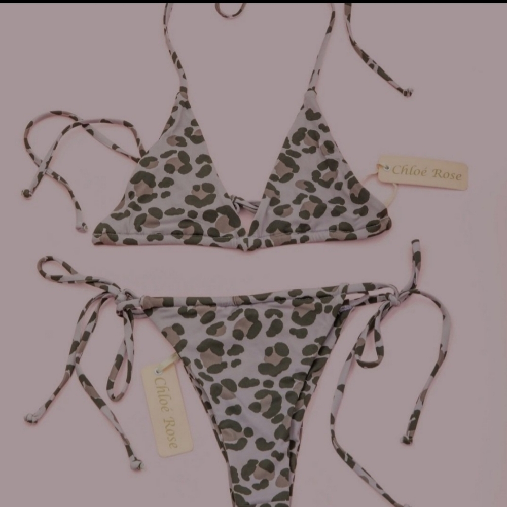 ream On The Side Tie Top & Bottom Set In Purple Le